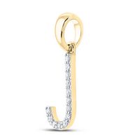 1/10CT-DIA CN LADIES INITIAL &quot;J&quot; PENDANT