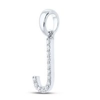 1/10CT-DIA CN LADIES INITIAL &quot;J&quot; PENDANT