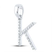 1/6CT-DIA CN LADIES INITIAL &quot;K&quot; PENDANT