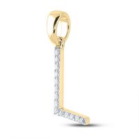 1/8CT-DIA CN LADIES INITIAL &quot;L&quot; PENDANT
