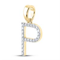1/6CT-DIA CN LADIES INITIAL &quot;P&quot; PENDANT