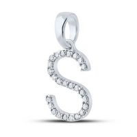 1/5CT-DIA CN LADIES INITIAL &quot;S&quot; PENDANT