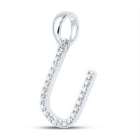 1/6CT-DIA CN LADIES INITIAL &quot;U&quot; PENDANT