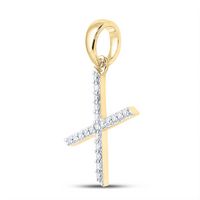 1/6CT-DIA CN LADIES INITIAL &quot;X&quot; PENDANT