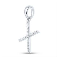 1/6CT-DIA CN LADIES INITIAL &quot;X&quot; PENDANT