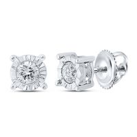 1/8CT-DIA NK ROUND STUD EARRING