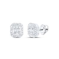 1/4CTW-DIA NK BAGUETTE EARRING