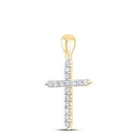 1/4CTW-DIA CN CROSS PENDANT