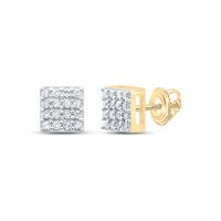 1/6CTW-DIA P1 GIFT SQUARE EARRING