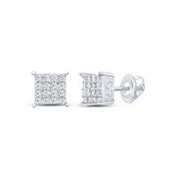 1/10CTW-DIA P1 GIFT SQUARE EARRING