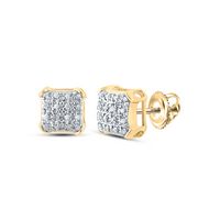 1/10CTW-DIA P3 MENS SQUARE EARRING