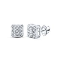 1/10CTW-DIA P3 MENS SQUARE EARRING