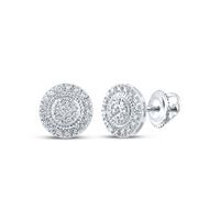 1/8CTW-DIA P3 MENS ROUND EARRING