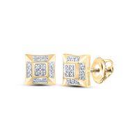 1/10CTW-DIA P3 MENS SQUARE EARRING