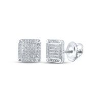 1/4CTW-DIA P3 MENS SQUARE EARRING