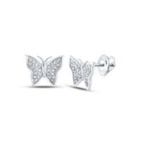 1/8CTW-DIA P3 BUTTERFLY GIFT EARRING