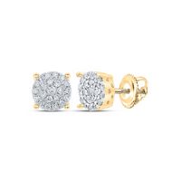 1/4CT-DIA NK FASHION ROUND EARRING