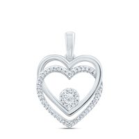 1/10CTW-DIA P2 GIFT HEART PENDANT