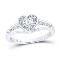 1/10CTW-DIA P2 GIFT HEART RING