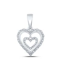 1/4CTW-DIA CN HEART PENDANT