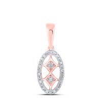 1/12CTW-DIA P1P2 GIFT OVAL PENDANT