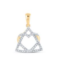 1/8CTW-DIA P1P2 GIFT HEART WITH TRIANGLE PENDANT