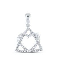 1/8CTW-DIA P1P2 GIFT HEART WITH TRIANGLE PENDANT