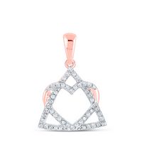 1/8CTW-DIA P1P2 GIFT HEART WITH TRIANGLE PENDANT