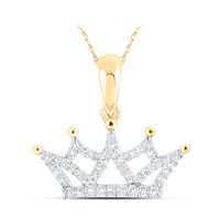 1/6CTW-DIA P1P2 CROWN GIFT PENDANT