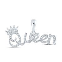 1/6CTW-DIA P1P2 QUEEN GIFT PENDANT