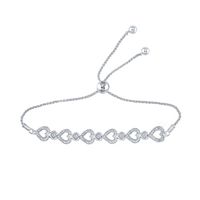 1/20CTW-DIA P2 HEART GIFT BOLO BRACELET (INCH 9.50)