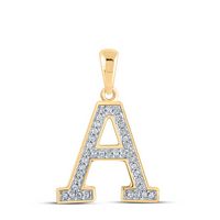 1/12CTW-DIA P1P2 LADIES INTIAL &quot;A&quot; PENDANT