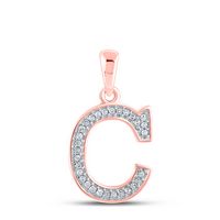 1/12CTW-DIA P1P2 LADIES INTIAL &quot;C&quot; PENDANT