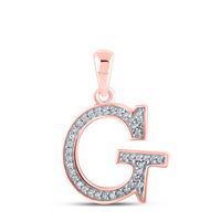 1/12CTW-DIA P1P2 LADIES INITIAL &quot;G&quot; PENDANT
