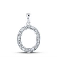 1/10CTW-DIA P1P2 LADIES INITIAL &quot;O&quot; PENDANT