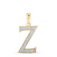 1/12CTW-DIA P1P2 LADIES INITIAL &quot;Z&quot; PENDANT