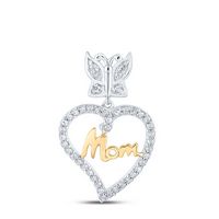 1/8CTW-DIA P1P2 MOM HEART PENDANT