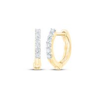 1/10CTW-DIA CN HOOPS EARRING