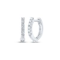 1/10CTW-DIA CN HOOPS EARRING