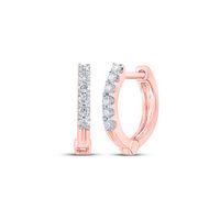 1/10CTW-DIA CN HOOPS EARRING