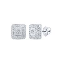 3/8CTW-DIA P3 GIFT SQUARE EARRING