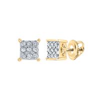 1/6CT-DIA NK FASHION SQUARE EARRING