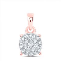 1/6CTW-DIA NK FASHION ROUND PENDANT