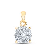 1/4CTW-DIA NK FASHION ROUND PENDANT