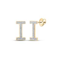 1/10CTW-DIA P1P2 INITIAL &quot;I&quot; GIFT EARRING