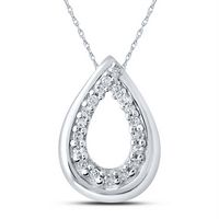 1/10CTW-DIA P2 GIFT PEAR PENDANT