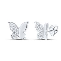 1/8CTW-DIA P2 GIFT BUTTERFLY EARRING