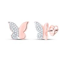 1/8CTW-DIA P2 GIFT BUTTERFLY EARRING