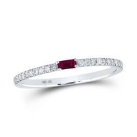 1/8CTW-DIA CN 1/12CTW-RUBY NATURAL GEM BAND