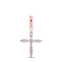 1/10CTW-DIA CN CROSS PENDANT